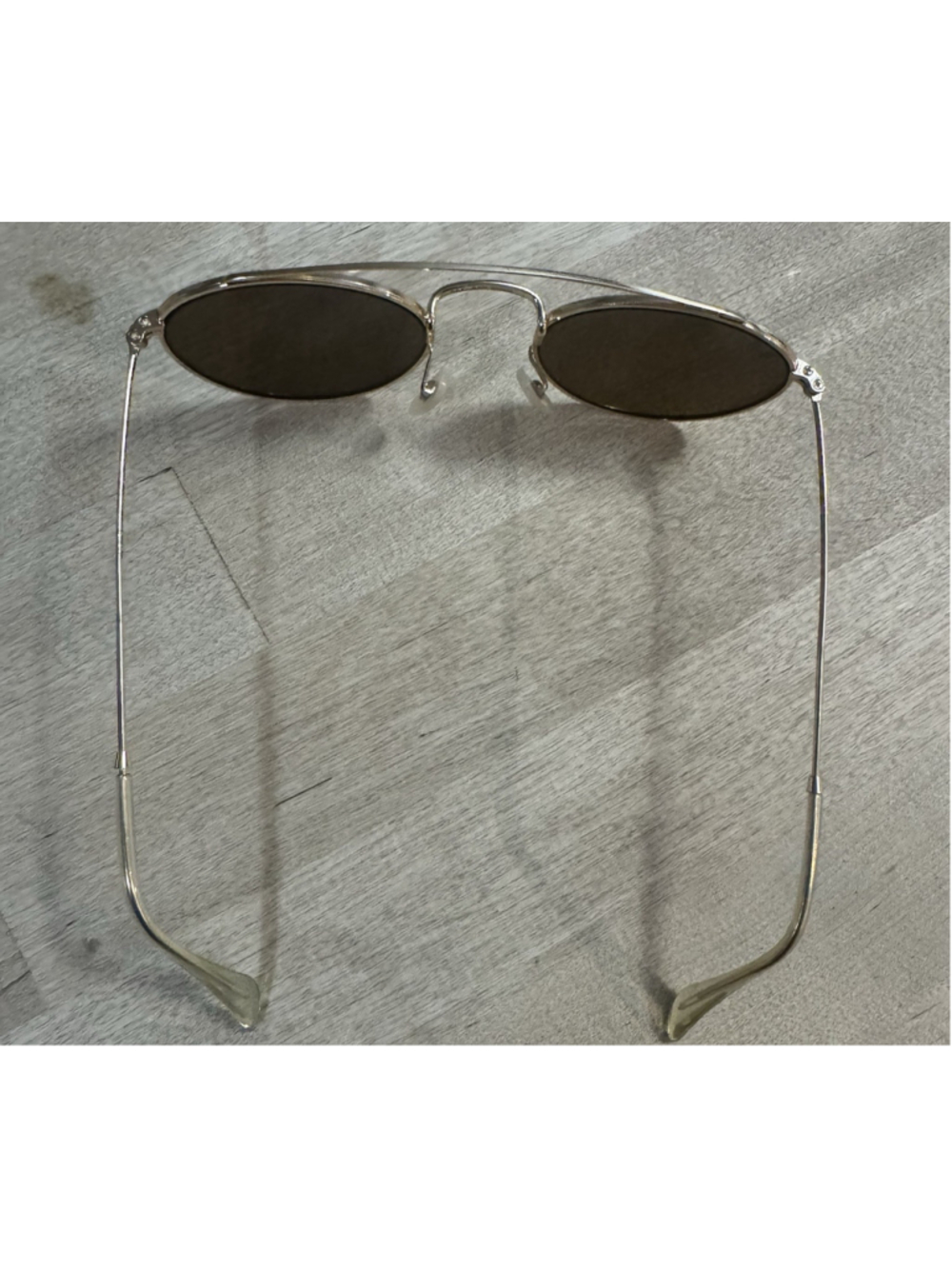 RAY-BAN Round Double Bridge Gold Tone Sunglasses - Picture 6 of 10
